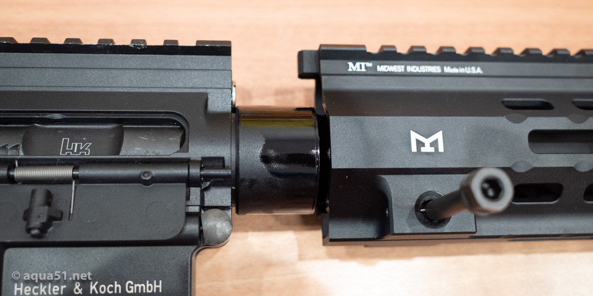 東京マルイ製 HK416D Ａ５ハンドガード、ロアレシーバレーザ刻印追加-